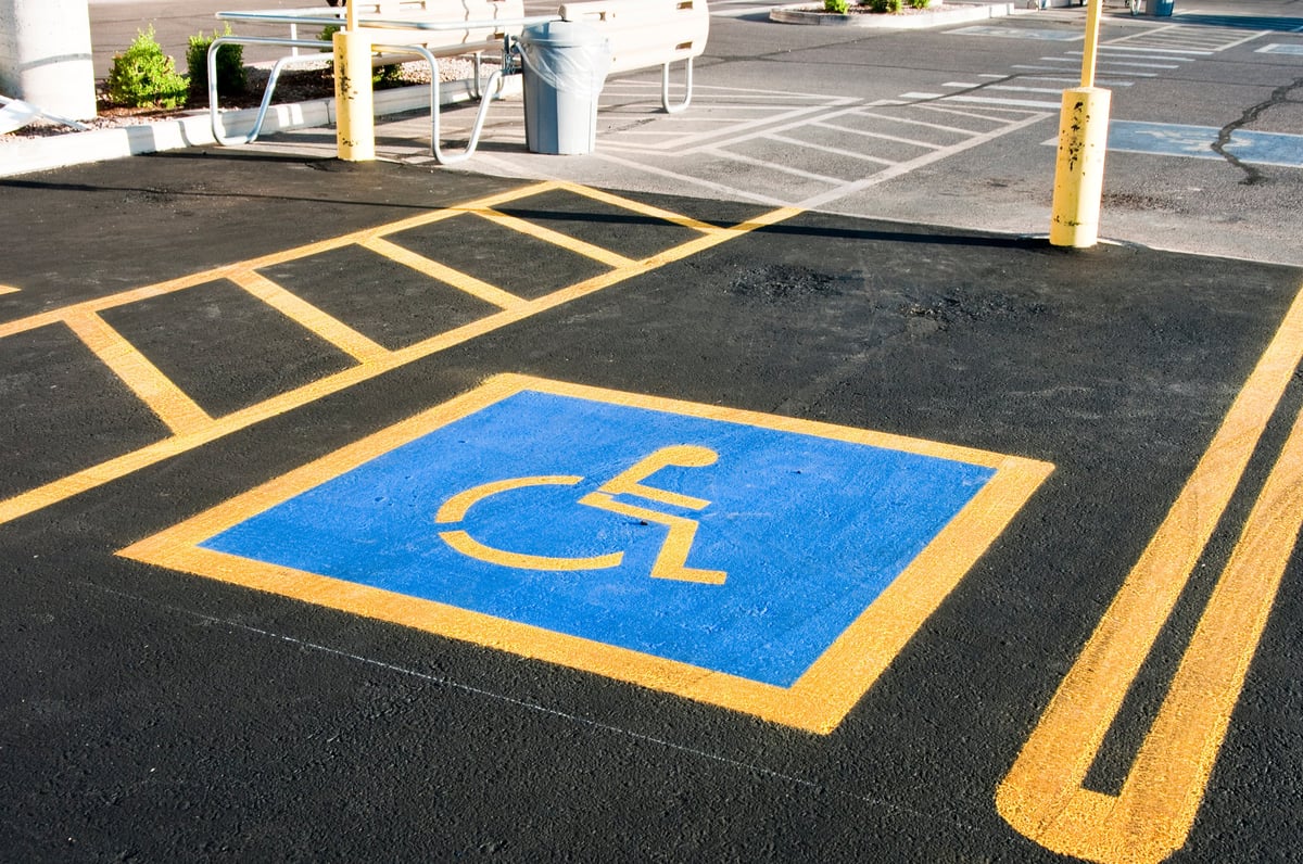 ADA accessible parking space