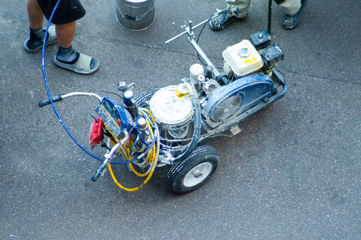 Professional striping equipment